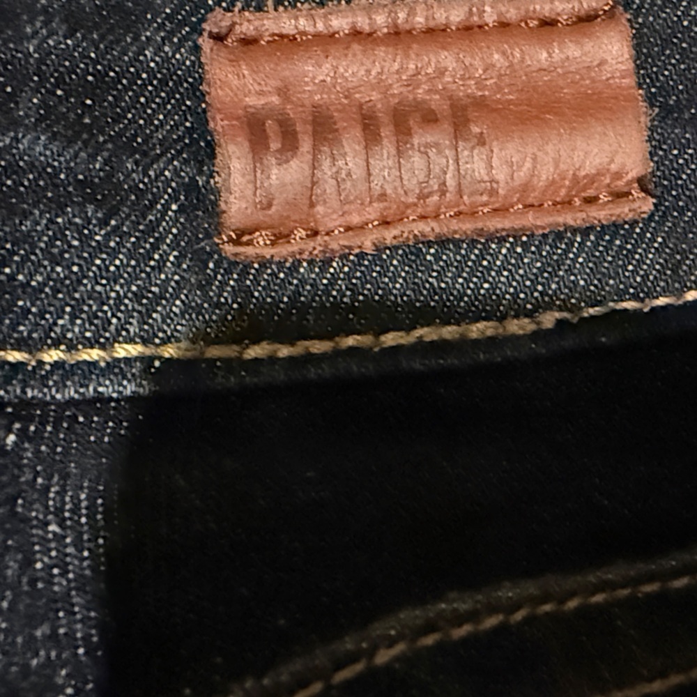 PAIGE Los Angeles Girls Dark Blue Skinny Jeans - Picture 6 of 9